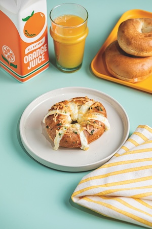 LA Stuffed Cream Cheese Bagel from The Unofficial TikTok Cookbook