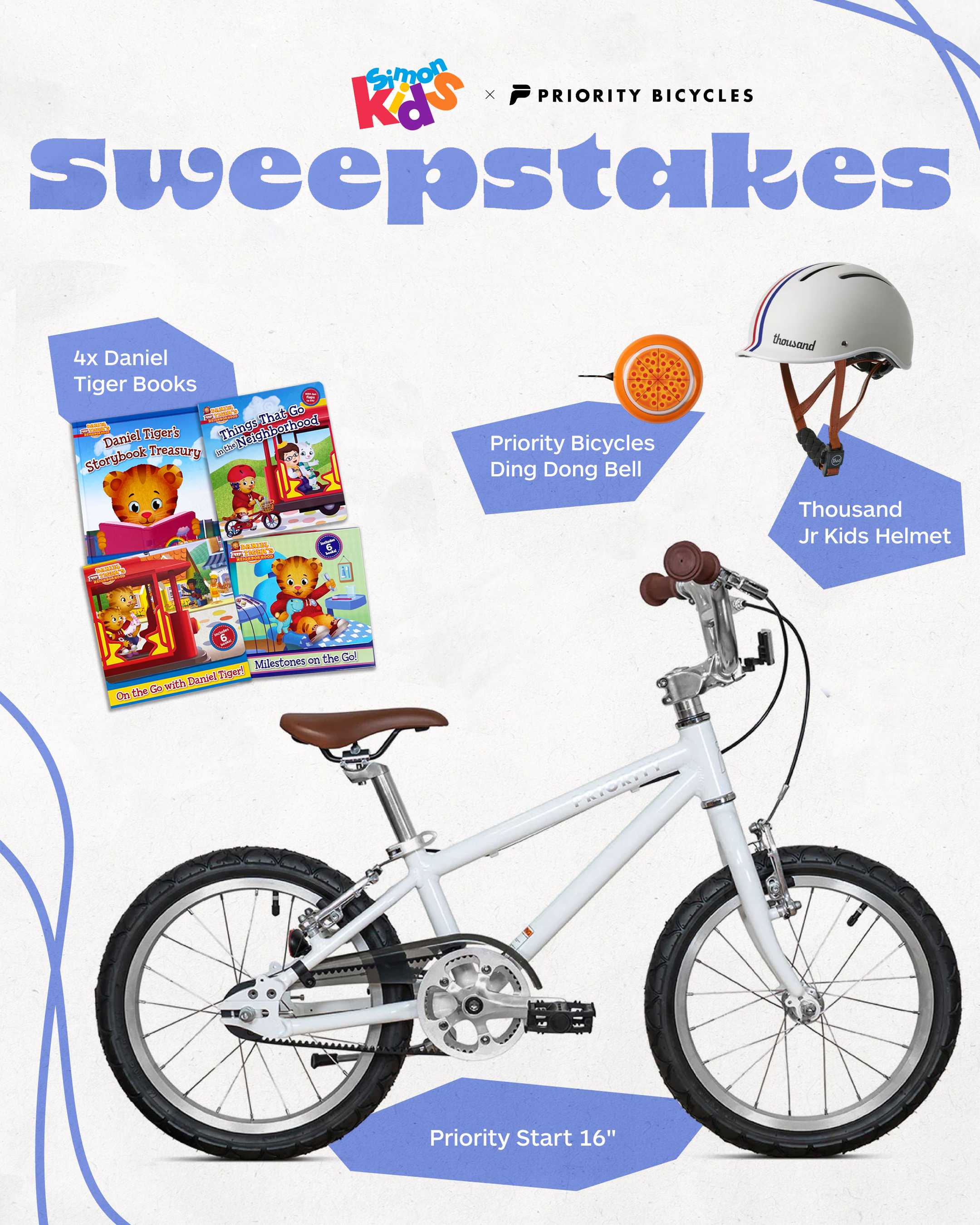 Simon Kids x Priority Bicycle sweepstakes prize