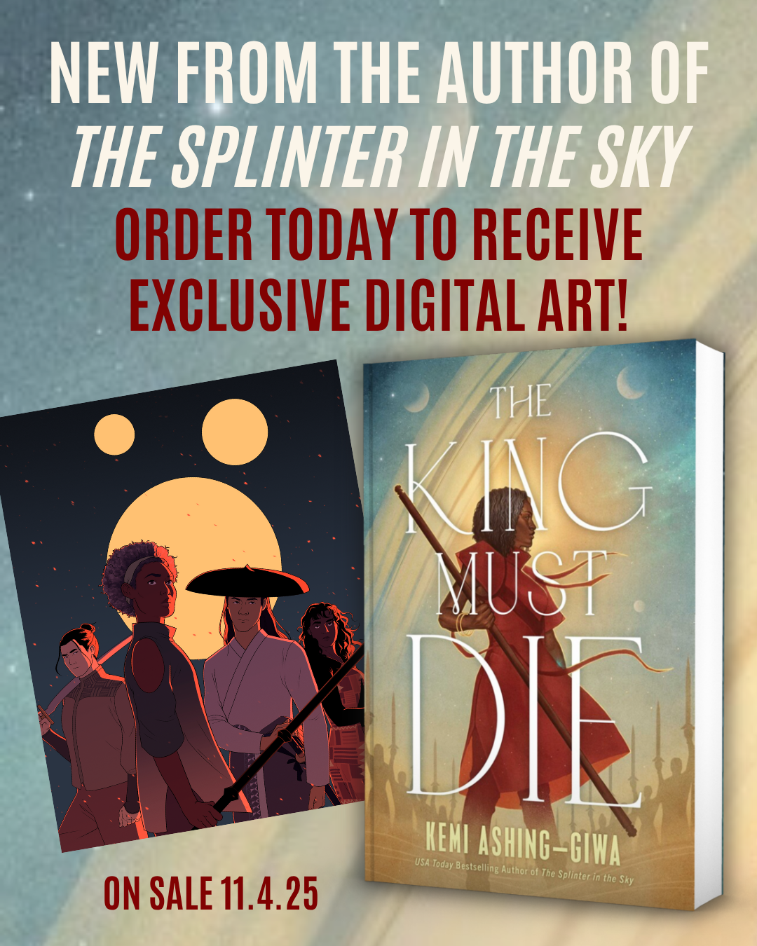 Pre-order THE KING MUST DIE to receive an exclusive digital art print